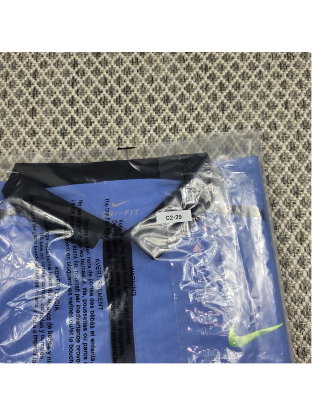 Nike Dri-FIT Roger Federer RF Tennis Polo Shirt Blue Black XXL - Picture 12 of 12